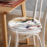 - RealHomes Yuvarlak Fermuarlı Minder - Realhomes  Fashion Womens Dijital Baskılı Yuvarlak Fermuarlı Sandalye Minderi Realhomes