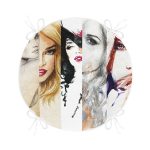 - RealHomes Yuvarlak Fermuarlı Minder - Realhomes  Fashion Womens Dijital Baskılı Yuvarlak Fermuarlı Sandalye Minderi Realhomes