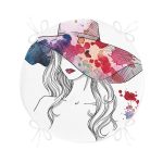 - RealHomes Yuvarlak Fermuarlı Minder - Realhomes Fashion Girl Şapka Özel Tasarım Dijital Baskılı Yuvarlak Fermuarlı Sandalye Minderi Realhomes