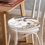 - RealHomes Yuvarlak Fermuarlı Minder - Realhomes Karakalem Çizimli Fashion Women Yuvarlak Fermuarlı Sandalye Minderi Realhomes