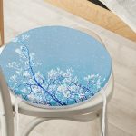 - RealHomes Yuvarlak Fermuarlı Minder - Realhomes Gökyüzü Temalı Ağaç Motifli Yuvarlak Fermuarlı Sandalye Minderi Realhomes