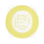 - RealHomes Yuvarlak Fermuarlı Minder - Realhomes  Home Sweet Home Dijital Baskılı Yuvarlak Fermuarlı Sandalye Minderi Realhomes