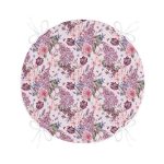 - RealHomes Yuvarlak Fermuarlı Minder - Realhomes  Pembe Zeminde Çiçekler Özel Tasarım Yuvarlak Fermuarlı Sandalye Minderi Realhomes