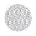 Özel Tasarım Gri İkat Desenli Dijital Baskılı Yuvarlak Fermuarlı Sandalye Minderi Realhomes