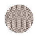 - RealHomes Yuvarlak Fermuarlı Minder - Realhomes  Özel Tasarım Kahve İkat Desenli Dijital Baskılı Yuvarlak Fermuarlı Sandalye Minderi Realhomes