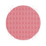 - RealHomes Yuvarlak Fermuarlı Minder - Realhomes  Özel Tasarım Kırmızı İkat Desenli Dijital Baskılı Yuvarlak Fermuarlı Sandalye Minderi Realhomes