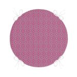 - RealHomes Yuvarlak Fermuarlı Minder - Realhomes  Özel Tasarım Gri Zeminde Fuşya İkat Desenli Dijital Baskılı Yuvarlak Fermuarlı Sandalye Minderi Realhomes