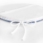 - RealHomes Yuvarlak Fermuarlı Minder - Realhomes  Özel Tasarım Lacivert İkat Desenli Dijital Baskılı Yuvarlak Fermuarlı Sandalye Minderi Realhomes