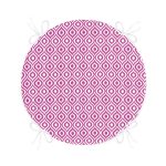 Özel Tasarım Mor İkat Desenli Dijital Baskılı Yuvarlak Fermuarlı Sandalye Minderi Realhomes