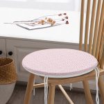 - RealHomes Yuvarlak Fermuarlı Minder - Realhomes  Özel Tasarım Pembe İkat Desenli Dijital Baskılı Yuvarlak Fermuarlı Sandalye Minderi Realhomes