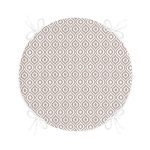 Özel Tasarım Vizon İkat Desenli Dijital Baskılı Yuvarlak Fermuarlı Sandalye Minderi Realhomes