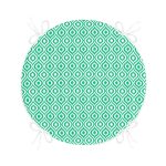 - RealHomes Yuvarlak Fermuarlı Minder - Realhomes  Özel Tasarım Yeşil İkat Desenli Dijital Baskılı Yuvarlak Fermuarlı Sandalye Minderi Realhomes