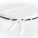 - RealHomes Yuvarlak Fermuarlı Minder - Realhomes Lacivert Desenli Gold Mandala Motifli Yuvarlak Fermuarlı Sandalye Minderi Realhomes