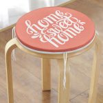 Home Sweet Home Dijital Baskılı Yuvarlak Fermuarlı Sandalye Minderi Realhomes