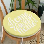 - RealHomes Yuvarlak Fermuarlı Minder - Realhomes  Home Sweet Home Dijital Baskılı Yuvarlak Fermuarlı Sandalye Minderi Realhomes