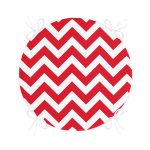 - RealHomes Yuvarlak Fermuarlı Minder - Realhomes Modern Zikzak Desenli Dijital Baskılı Yuvarlak Fermuarlı Sandalye Minderi Realhomes