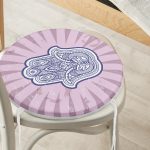 - RealHomes Yuvarlak Fermuarlı Minder - Realhomes  Modern Fatma Ana Eli Motifli Özel Tasarım Yuvarlak Fermuarlı Sandalye Minderi Realhomes