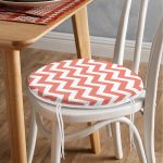 - RealHomes Yuvarlak Fermuarlı Minder - Realhomes  Modern Zikzak Desenli Dijital Baskılı Yuvarlak Fermuarlı Sandalye Minderi Realhomes