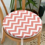 - RealHomes Yuvarlak Fermuarlı Minder - Realhomes  Modern Zikzak Desenli Dijital Baskılı Yuvarlak Fermuarlı Sandalye Minderi Realhomes