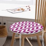 - RealHomes Yuvarlak Fermuarlı Minder - Realhomes  Modern Zikzak Desenli Dijital Baskılı Yuvarlak Fermuarlı Sandalye Minderi Realhomes