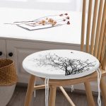 - RealHomes Yuvarlak Fermuarlı Minder - Realhomes  Realhomes Ağaç Dalı Kuş Tasarımlı Dijital Baskılı Yuvarlak Fermuarlı Sandalye Minderi Realhomes