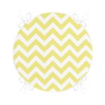 Modern Zikzak Desenli Dijital Baskılı Yuvarlak Fermuarlı Sandalye Minderi Realhomes