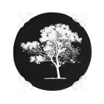 - RealHomes Yuvarlak Fermuarlı Minder - Realhomes  Siyah Beyaz Ağaç Tasarımlı Dijital Baskılı Yuvarlak Fermuarlı Sandalye Minderi Realhomes