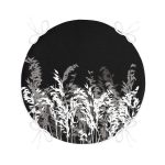 - RealHomes Yuvarlak Fermuarlı Minder - Realhomes  Siyah Zeminde Beyaz Ve Gri Çiçek Temalı Özel Tasarım Yuvarlak Fermuarlı Sandalye Minderi Realhomes