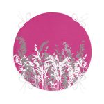 - RealHomes Yuvarlak Fermuarlı Minder - Realhomes  Fuşya Zeminde Beyaz Çiçek Dijital Baskılı Yuvarlak Fermuarlı Sandalye Minderi Realhomes