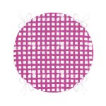 Lacivert Zeminde Geometrik Kare Motifli Yuvarlak Fermuarlı Sandalye Minderi Realhomes