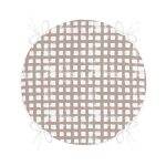 - RealHomes Yuvarlak Fermuarlı Minder - Realhomes Vizon Zeminde Geometrik Kare Motifli Yuvarlak Fermuarlı Sandalye Minderi Realhomes