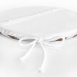 - RealHomes Yuvarlak Fermuarlı Minder - Realhomes  Kahve Çizgili Motifli Modern Yuvarlak Fermuarlı Sandalye Minderi Realhomes