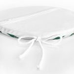 - RealHomes Yuvarlak Fermuarlı Minder - Realhomes Koyu Yeşil Çizgili Motifli Modern Yuvarlak Fermuarlı Sandalye Minderi Realhomes