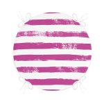 - RealHomes Yuvarlak Fermuarlı Minder - Realhomes Mor Çizgili Motifli Modern Yuvarlak Fermuarlı Sandalye Minderi Realhomes