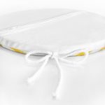 - RealHomes Yuvarlak Fermuarlı Minder - Realhomes Sarı Çizgili Motifli Modern Yuvarlak Fermuarlı Sandalye Minderi Realhomes