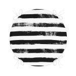 - RealHomes Yuvarlak Fermuarlı Minder - Realhomes  Siyah Çizgili Motifli Modern Yuvarlak Fermuarlı Sandalye Minderi Realhomes