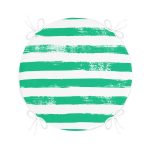 - RealHomes Yuvarlak Fermuarlı Minder - Realhomes Yeşil Çizgili Motifli Modern Yuvarlak Fermuarlı Sandalye Minderi Realhomes