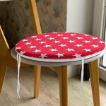 - RealHomes Yuvarlak Fermuarlı Minder - Realhomes Modern Yıldız Desenli Dijital Baskılı Yuvarlak Fermuarlı Sandalye Minderi Realhomes