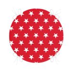 - RealHomes Yuvarlak Fermuarlı Minder - Realhomes Modern Yıldız Desenli Dijital Baskılı Yuvarlak Fermuarlı Sandalye Minderi Realhomes