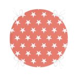 - RealHomes Yuvarlak Fermuarlı Minder - Realhomes Modern Yıldız Desenli Dijital Baskılı Yuvarlak Fermuarlı Sandalye Minderi Realhomes