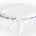 Beyaz Zeminde Renkli Ananas Yaprakları Desenli Dijital Baskılı Yuvarlak Fermuarlı Sandalye Minderi Realhomes