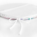 - RealHomes Yuvarlak Fermuarlı Minder - Realhomes  Sulu Boya Yaprak Desenli Modern Yuvarlak Fermuarlı Sandalye Minderi Realhomes