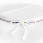 Geometrik Soyut Desenli Rengarenk Yaprak Motifli Yuvarlak Fermuarlı Sandalye Minderi Realhomes