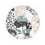 - RealHomes Yuvarlak Fermuarlı Minder - Realhomes  Realhomes Özel Tasarım Zeytin Yaprak Motifli Modern Yuvarlak Fermuarlı Sandalye Minderi Realhomes