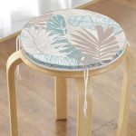 - RealHomes Yuvarlak Fermuarlı Minder - Realhomes Modern Floral Desen Dijital Baskılı Özel Tasarım Yuvarlak Fermuarlı Sandalye Minderi Realhomes