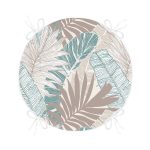 - RealHomes Yuvarlak Fermuarlı Minder - Realhomes Modern Floral Desen Dijital Baskılı Özel Tasarım Yuvarlak Fermuarlı Sandalye Minderi Realhomes