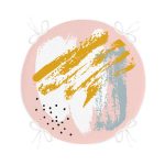 - RealHomes Yuvarlak Fermuarlı Minder - Realhomes Pembe Zemin Üzerinde Sulu Boya Beyaz Ve Mavi Çizimli Özel Tasarım Yuvarlak Fermuarlı Sandalye Minderi Realhomes