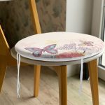 - RealHomes Yuvarlak Fermuarlı Minder - Realhomes  Modern Kelebek Dijital Baskılı Yuvarlak Fermuarlı Sandalye Minderi Realhomes