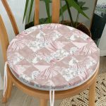 - RealHomes Yuvarlak Fermuarlı Minder - Realhomes Mermer Desen Temalı Geometrik Özel Tasarım Yuvarlak Fermuarlı Sandalye Minderi Realhomes