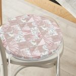 - RealHomes Yuvarlak Fermuarlı Minder - Realhomes Mermer Desen Temalı Geometrik Özel Tasarım Yuvarlak Fermuarlı Sandalye Minderi Realhomes